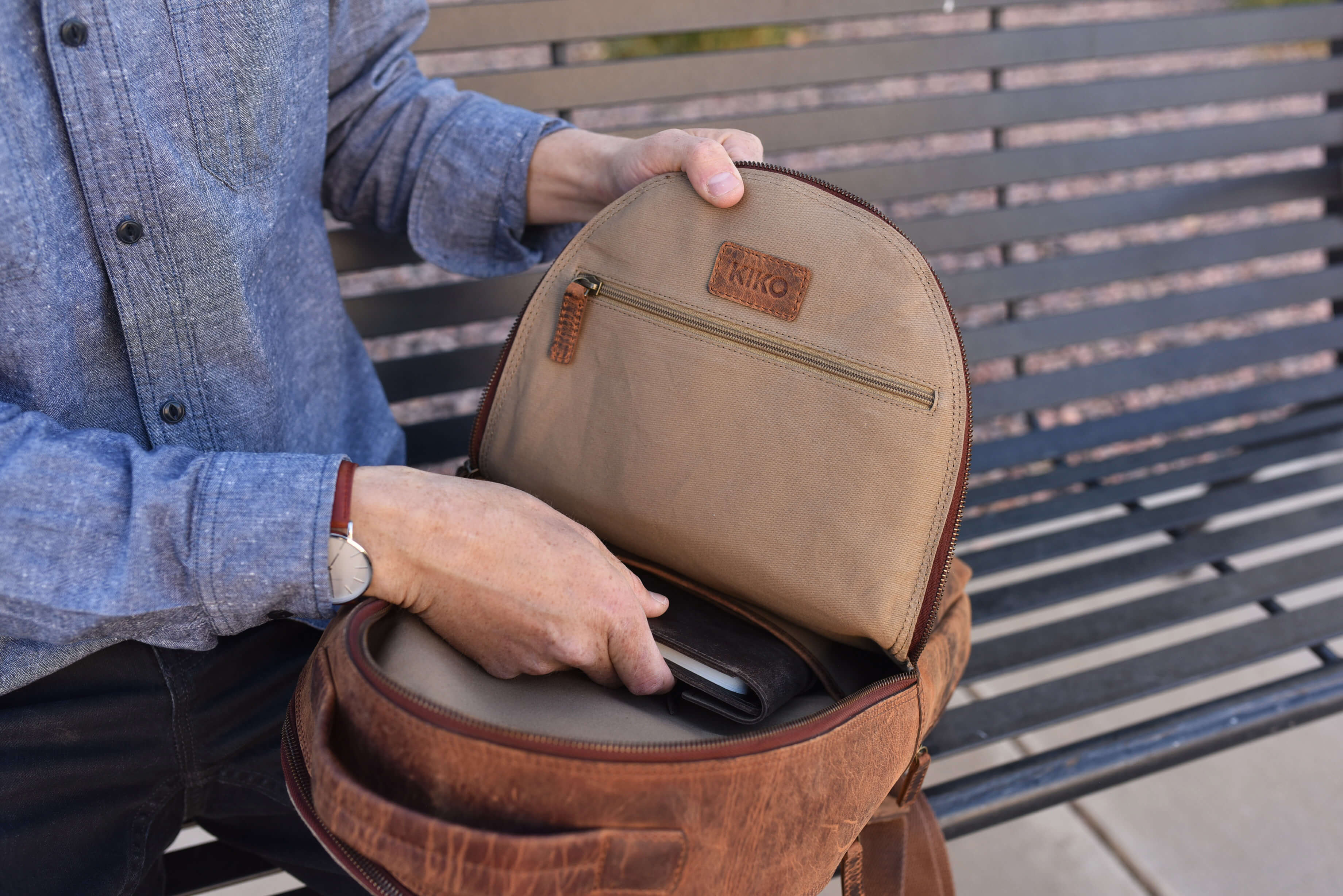 dash executive leather backpack Kiko Leather