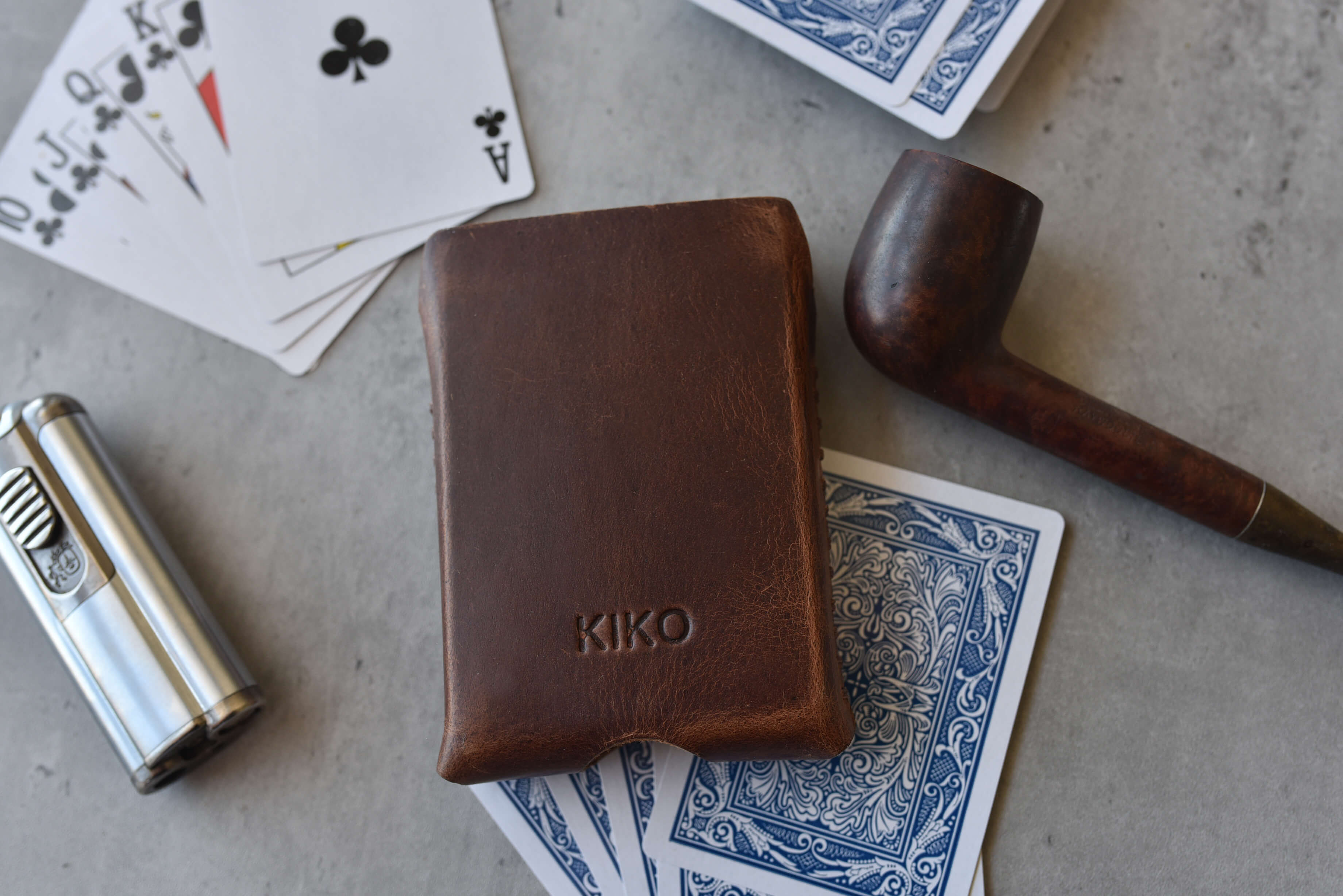 Playing Cards With Leather Sleeve