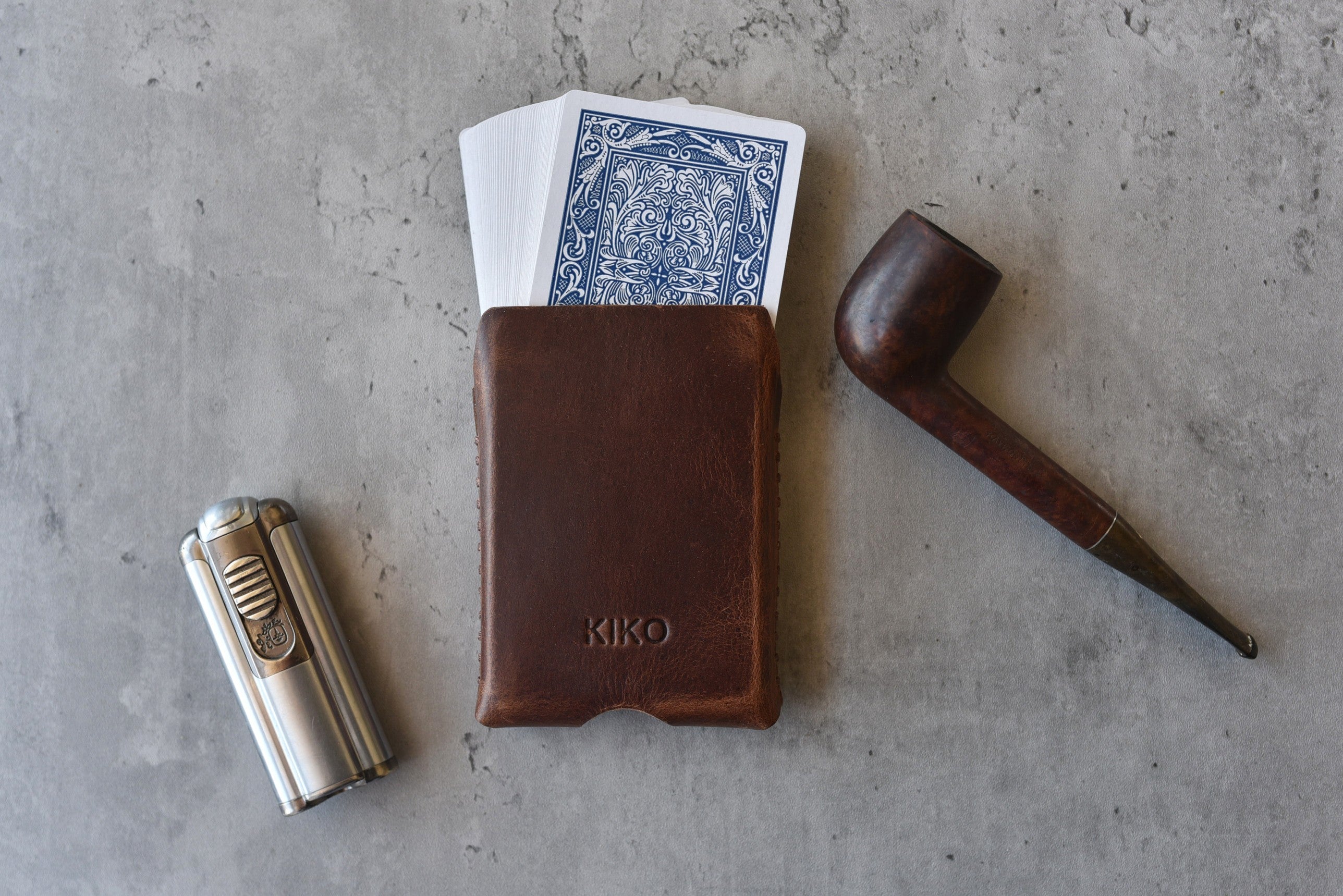Playing Cards With Leather Sleeve
