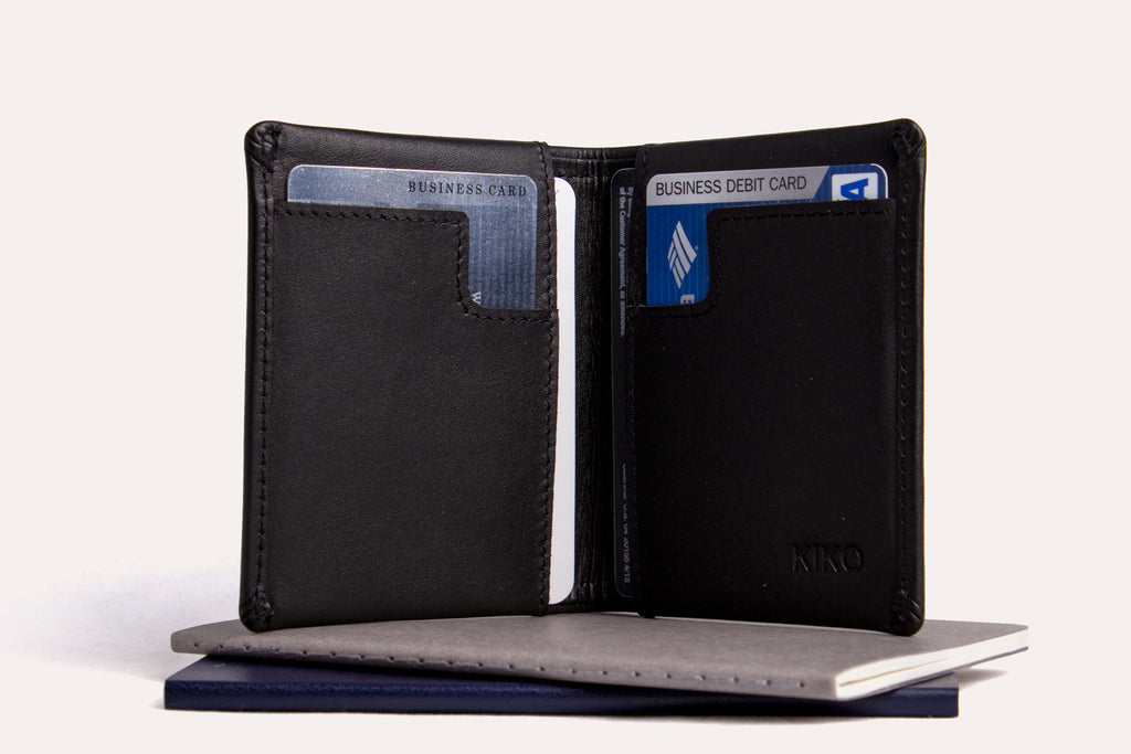 Kiko Men's Classic Leather Wallet - Pebbled Top Grain Cowhide, 6 Card Slots, Slim Bifold Design - View #8